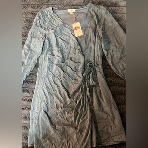 Entro Dusty Blue Wrap Robe